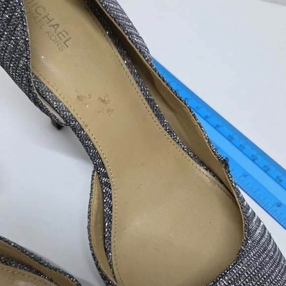 Michael Kors Nathalie Flex High Pump Glitter Chain Mesh Size 20M - Picture 2 of 7